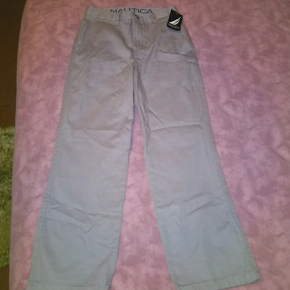 Nautica Other - 🌈 NEW NWT $34 Nautica Gray Utility Pants Slacks Boy's 10 Quality
